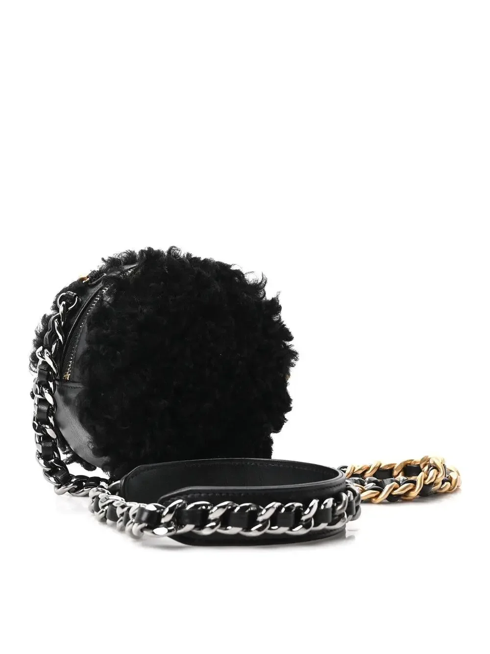 Shearling Sheepskin Chanel 19 Round #301547C17B